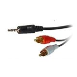 FPUK 10m 3.5mm 3.5 Stereo Jack to 2 x Phonos RCA Cable Lead