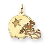 14K Dallas Cowboys Small Helmet Satin Star Charm - NF501