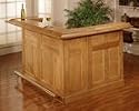 Home Bar with Side Bar- Oak Finish