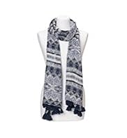 Indigo Collection Lightweight Tile Print Scarf