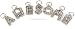 Pet Supplies : Initial Rhinestone Pendant Charm, LETTERS: L