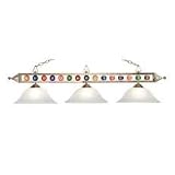 Landmark Lighting Billiard Collection 8 Ball 3-Light Island Light
