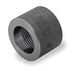 Industrial Grade 1MNB6 Half Coupling, 1/2 In, Threaded, Blk Steel
