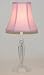 Pink & White Shaded Lucite Table Lamp