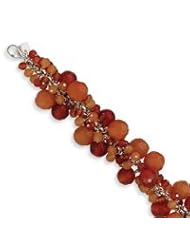Sterling Silver Carnelian Bracelet QH2044-8"