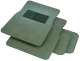 Rubber Queen 70541 Carpeted 4 Piece Mat With Vinyl Heel Pad Black