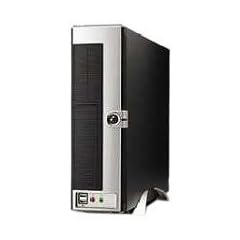 Jou Jye NU-1290BS Schwarz PC Geh�use Desktop Slim 1 x 5.25 Schwarz/Silber