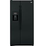 Review GE  / GE Profile PSDF3YGXBB 23.2 cu. ft. Counter-Depth Side-by-Side Refrigerator with 3 Glass Shelves, LED Lighting, External PreciseFill Ice/Water Dispenser and Color LCD Controls: Black