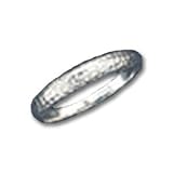 Sterling Silver Narrow Hammered Stackable Band