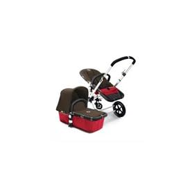 Bugaboo Cameleon - Red Base with Dark Brown Canvas Fabric