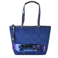 Authentic Coach Signature Sequin Blue 17574