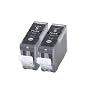 PGI5BK WITH CHIP - Twin Pack Black Canon Compatible Ink Cartridges for Canon Pixma iP3300 iP3500 iP4200 IP4300 iP4500 iP5200 iP5200R iP5300 ix4000 ix5000 MP500 MP510 MP520 MP530 MP600 MP600R MP610 MP800 MP800R MP810 MP830 MP960 MP970 MX700 - PGI5 (Contains: 2 x PGI-5BK Black Cartridges) - Latest Chip Installed, Ready For Use, No Fuss!
