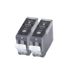 PGI5BK WITH CHIP - Twin Pack Black Canon Compatible Ink Cartridges for Canon Pixma iP3300 iP3500 iP4200 IP4300 iP4500 iP5200 iP5200R iP5300 ix4000 ix5000 MP500 MP510 MP520 MP530 MP600 MP600R MP610 MP800 MP800R MP810 MP830 MP960 MP970 MX700 - PGI5 (Contains: 2 x PGI-5BK Black Cartridges) - Latest Chip Installed, Ready For Use, No Fuss!