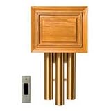 Battery Chime with Hanging Tubes, Oak & Brass