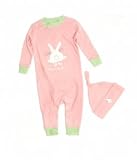 Hatley Bunny Hop into Bed Coverall and Knot Cap
