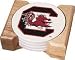 University Of South Carolina Fighting Cocks Four 4 Absorbent Coaster Gift Set With Wooden Holder