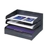 Safco 3127BL Steel Desk Tray Sorter, 5 Shelf, Letter Size, Black