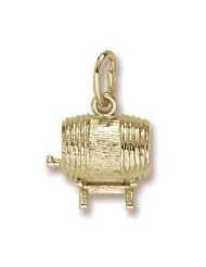 Rembrandt Charms Keg Charm, 10K Yellow Gold