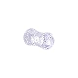 4 Gauge Clear Acrylic Glitter Saddle Plug
