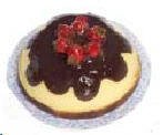 Dollhouse Miniature Artisan Boston Creme Pie with Cherries