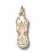 Driver Number 48 Flip Flop 5/8" Charm/Pendant