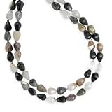21oW47uGbZL. SL160  .925 Silver, Opal, Quartz & Onyx 2 Strand Necklace  17