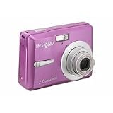 Insignia NS-DSC7P09 - Digital camera - compact - 7.0 Mpix - optical zoom: 3 x - supported memory: MMC, SD, SDHC - pink
