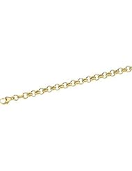 14K Yellow Gold Solid Rolo Bracelet 7 Inch