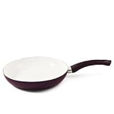 Aeternum Easy Saute Pan, 10-inch, Purple. Nano-ceramic non stick interiors Coined aluminum construction Silicone lacquer exteriors Stay-cool bakelite handles
