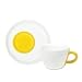 Kahla Touch Cappuccino Cup with Saucer Yellow
