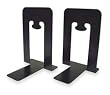 Industrial Grade 2WFY1 Bookends, Black, Metal, PK2