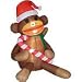 2011 6' Lighted Sock Monkey Christmas Airblown Inflatable by Gemmy