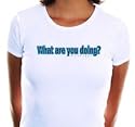 What Are You Doing? Microblogger Adult Cap T-Shirt