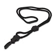 Advantus Executive Braided Lanyard with Breakaway Clasp, Plastic Swivel Hook, Black (75480)