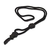 Executive Braided ID Badge Lanyard with Swivel Hook, Breakaway Clasp, Black AVT75480
