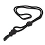 Advantus Executive Braided Lanyard with Breakaway Clasp, Plastic Swivel Hook, Black (75480)