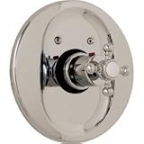 California Faucets 1/2 Thermostatic Valve with Round Trim Plate & Decorative Handle TH-150-60-PC