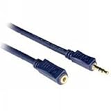 Cables To Go 40608 Velocity M/F Stereo Audio Extension Cable (6 Feet, Blue)