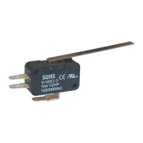 Industrial Grade 5JEA6 Snap Action Switch, Long Hinge Lever, 10A