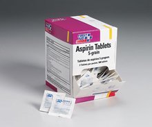 Aspirin 5 grain- 250 2-packs- 500 tablets per dispenser box At Home Emergency