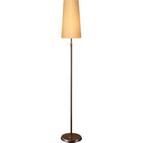 Holtkoetter Floor Lamp with Fabric Shade, Hand-Brushed Old with Kupfer Narrow Shade by Holtkoetter