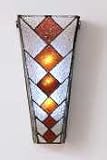 Wireless Cone-Shape Sconce Light- Brown
