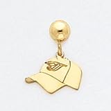 14K Toronto Blue Jays Baseball Cap Post Dangle Earrings