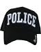 Outer Rebel Fashion Baseball Caps- US Military, Black with POLICE 3-D Embroidery