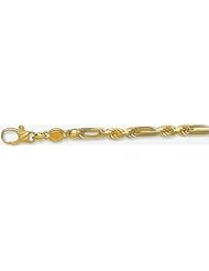 5.5mm Two Tone Gold Figarope Chain 24"