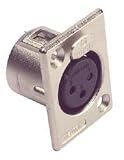 Neutrik NC3FP-1 XLR Panel Mount Female Nickel