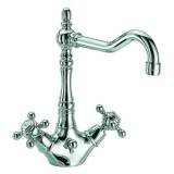 Fima by Nameeks S5091 Gold Elizabeth Single Hole Bathroom Faucet with Swivel Spout