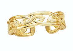 14K Long Celtic Knot Toe Ring - GH23962