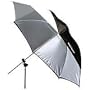 Photogenic 45" Umbrella White Satin, With Removable Black Backing Cover, Has Exposed Ribs (UW45)