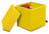 Grand Tabouret de Rangement Lego Jaune